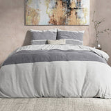 100% Brushed Cotton Duvet Cover Set Skylar | Anthracite | King Long - 240cm (W) x 220cm (L) - The Bedding & Blankets Store