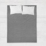 100% Brushed Cotton Flat Sheet | Anthracite Grey | Single - 150cm (W) x 250cm (L) - The Bedding & Blankets Store