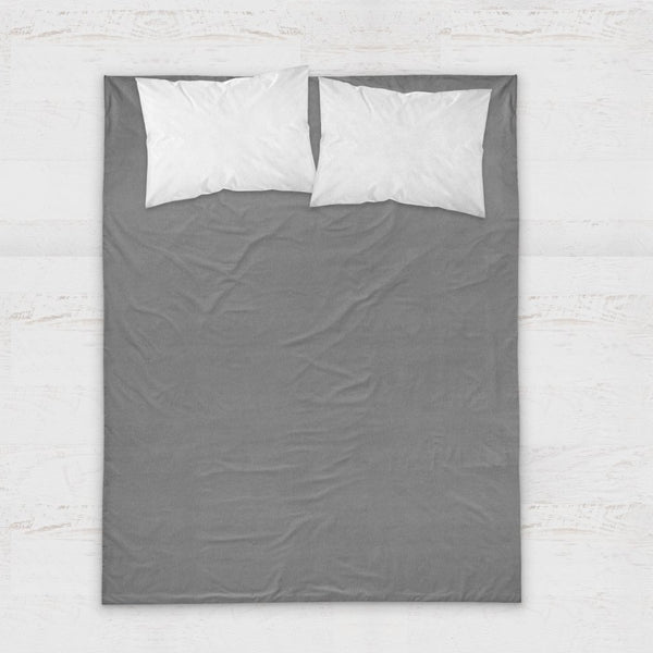 100% Brushed Cotton Flat Sheet | Anthracite Grey | Single - 150cm (W) x 250cm (L) - The Bedding & Blankets Store