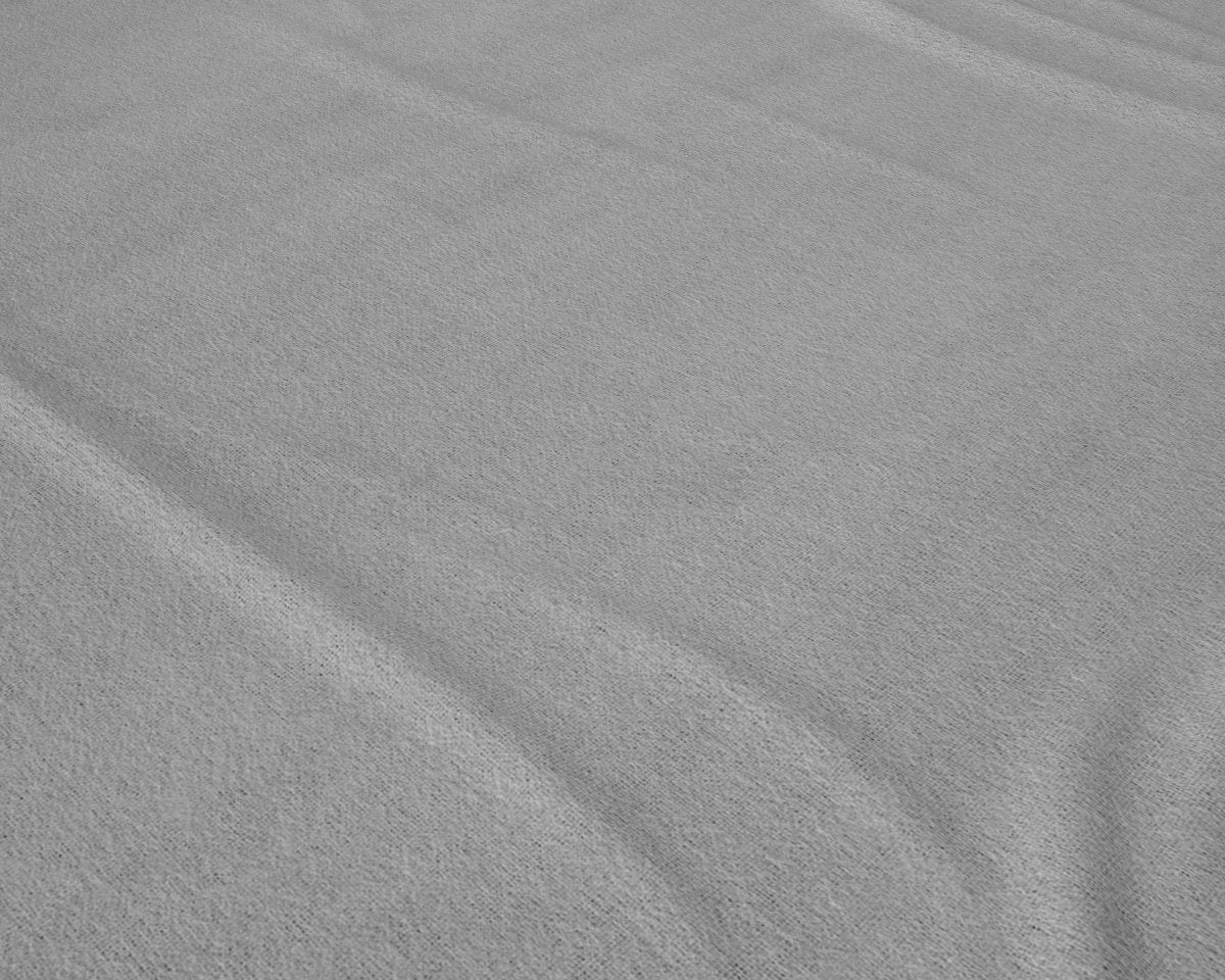 100% Brushed Cotton Flat Sheet | Grey | Single - 150cm (W) x 250cm (L) - The Bedding & Blankets Store