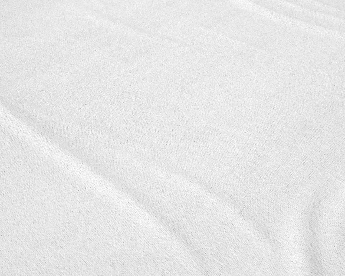 100% Brushed Cotton Flat Sheet | White | Single - 150cm (W) x 250cm (L) - The Bedding & Blankets Store