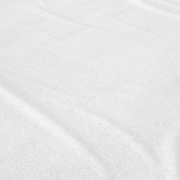 100% Brushed Cotton Flat Sheet | White | Single - 150cm (W) x 250cm (L) - The Bedding & Blankets Store