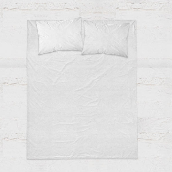 100% Brushed Cotton Flat Sheet | White | Single - 150cm (W) x 250cm (L) - The Bedding & Blankets Store