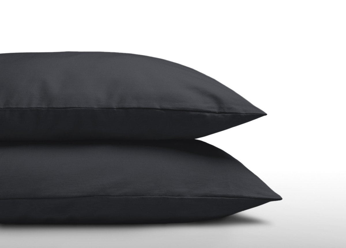 100% Cotton 2 in 1 Pillowcase | Anthracite | 60cm x 70cm - The Bedding & Blankets Store