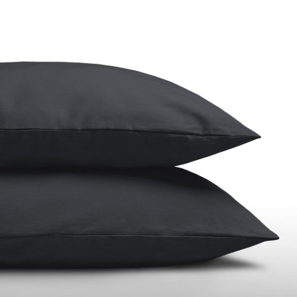 100% Cotton 2 in 1 Pillowcase | Anthracite | 60cm x 70cm - The Bedding & Blankets Store