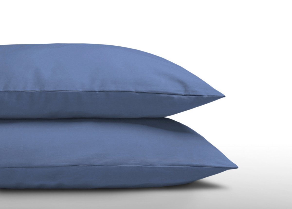 100% Cotton 2 in 1 Pillowcase | Blue | 60cm x 70cm - The Bedding & Blankets Store
