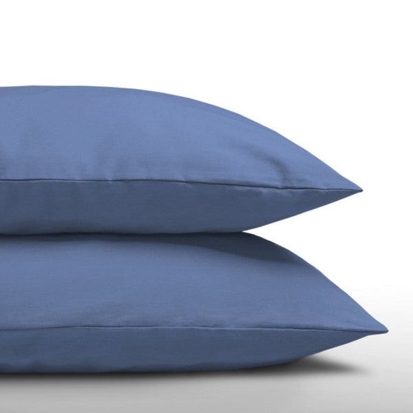 100% Cotton 2 in 1 Pillowcase | Blue | 60cm x 70cm - The Bedding & Blankets Store