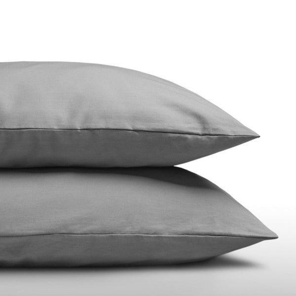 100% Cotton 2 in 1 Pillowcase | Grey | 60cm x 70cm - The Bedding & Blankets Store