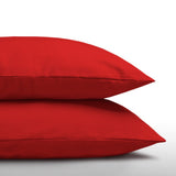 100% Cotton 2 in 1 Pillowcase | Red | 60cm x 70cm - The Bedding & Blankets Store