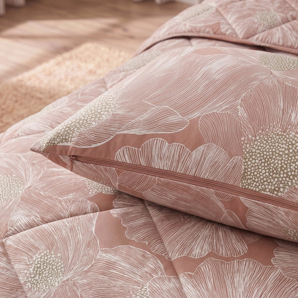 100% Cotton Coverless Duvet Feather | Terracotta | Single - 140cm (W) x 220cm (L) - The Bedding & Blankets Store