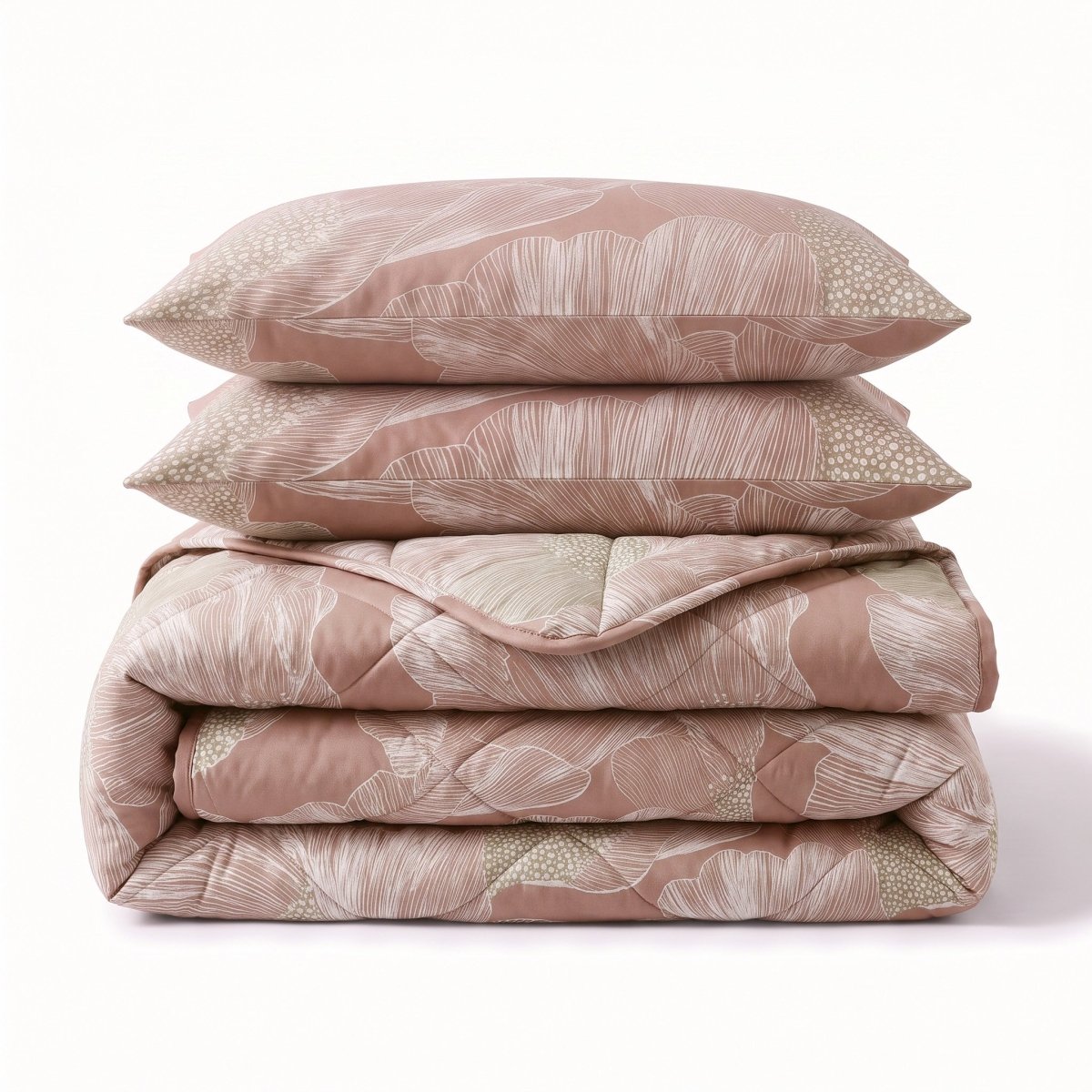 100% Cotton Coverless Duvet Feather | Terracotta | Single - 140cm (W) x 220cm (L) - The Bedding & Blankets Store