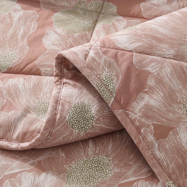 100% Cotton Coverless Duvet Feather | Terracotta | Single - 140cm (W) x 220cm (L) - The Bedding & Blankets Store