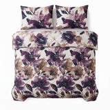 100% Cotton Coverless Duvet Lena | Purple | Single - 140cm (W) x 220cm (L) - The Bedding & Blankets Store