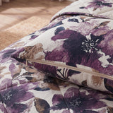 100% Cotton Coverless Duvet Lena | Purple | Single - 140cm (W) x 220cm (L) - The Bedding & Blankets Store