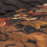 100% Cotton Duvet Cover Set Art Flowers | Brown | Double - 200cm (W) x 200/220cm (L) - The Bedding & Blankets Store