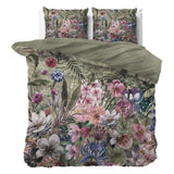 100% Cotton Duvet Cover Set Aurelie | Green | Single - 140cm (W) x 220cm (L) - The Bedding & Blankets Store