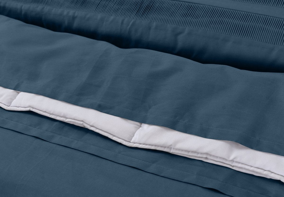 100% Cotton Duvet Cover Set Bali | Blue | Single - 140cm (W) x 220cm (L) - The Bedding & Blankets Store