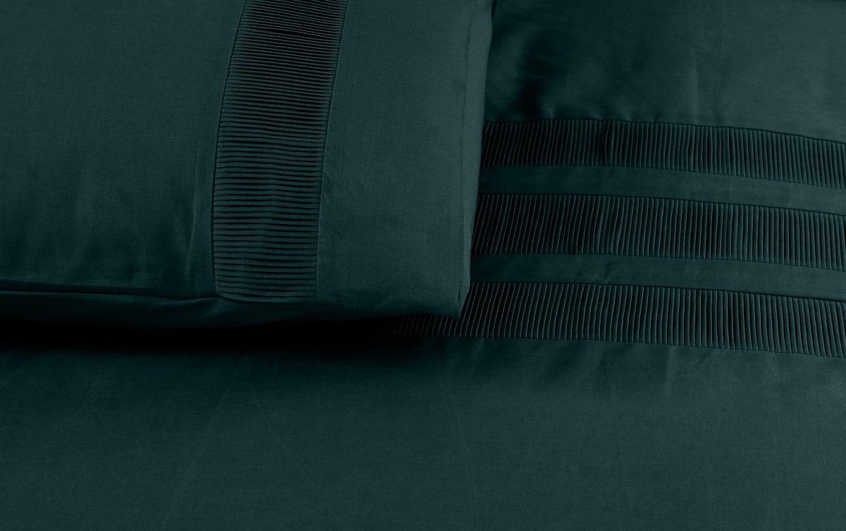 100% Cotton Duvet Cover Set Bali | Green | Single - 140cm (W) x 220cm (L) - The Bedding & Blankets Store