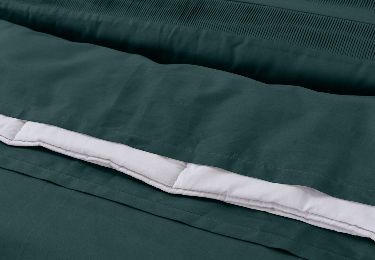 100% Cotton Duvet Cover Set Bali | Green | Single - 140cm (W) x 220cm (L) - The Bedding & Blankets Store