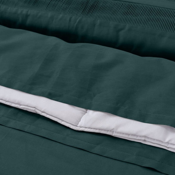 100% Cotton Duvet Cover Set Bali | Green | Single - 140cm (W) x 220cm (L) - The Bedding & Blankets Store