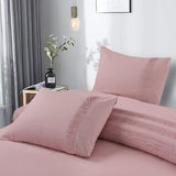 100% Cotton Duvet Cover Set Bali | Pink | Single - 140cm (W) x 220cm (L) - The Bedding & Blankets Store