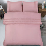 100% Cotton Duvet Cover Set Bali | Pink | Single - 140cm (W) x 220cm (L) - The Bedding & Blankets Store