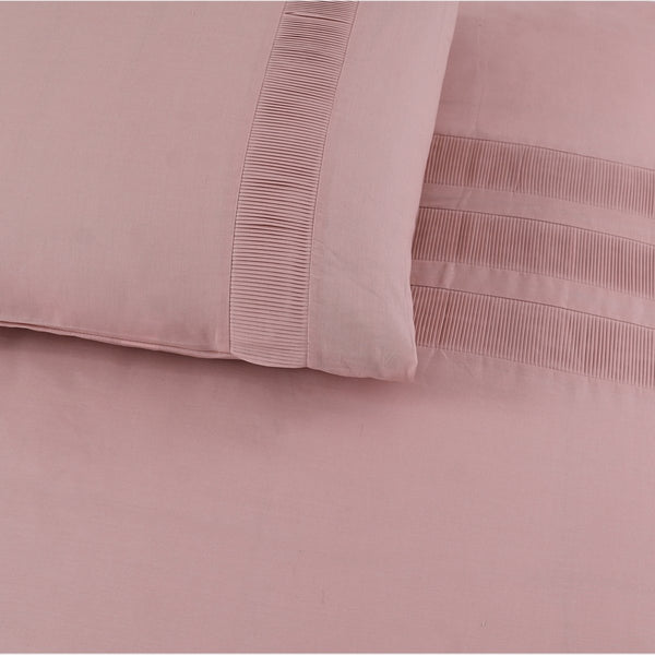 100% Cotton Duvet Cover Set Bali | Pink | Single - 140cm (W) x 220cm (L) - The Bedding & Blankets Store