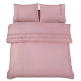 100% Cotton Duvet Cover Set Bali | Pink | Single - 140cm (W) x 220cm (L) - The Bedding & Blankets Store