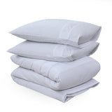 100% Cotton Duvet Cover Set Bali | White | Single - 140cm (W) x 220cm (L) - The Bedding & Blankets Store