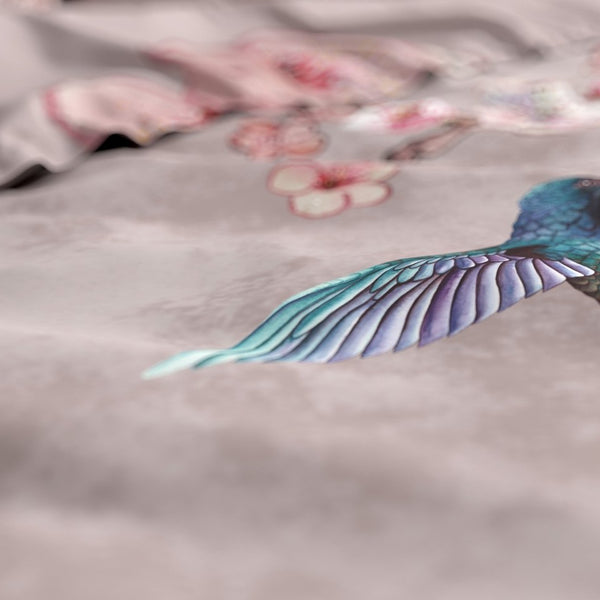 100% Cotton Duvet Cover Set Blossy | Pink | Double - 200cm (W) x 200/220cm (L) - The Bedding & Blankets Store