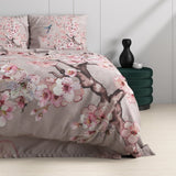 100% Cotton Duvet Cover Set Blossy | Pink | Double - 200cm (W) x 200/220cm (L) - The Bedding & Blankets Store