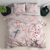 100% Cotton Duvet Cover Set Blossy | Pink | Double - 200cm (W) x 200/220cm (L) - The Bedding & Blankets Store