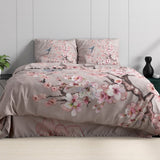 100% Cotton Duvet Cover Set Blossy | Pink | Double - 200cm (W) x 200/220cm (L) - The Bedding & Blankets Store