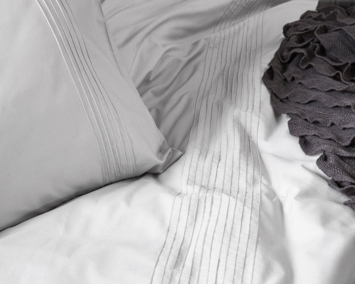 100% Cotton Duvet Cover Set Bogota | White | Double - 200cm (W) x 220cm (L) - The Bedding & Blankets Store