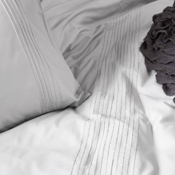 100% Cotton Duvet Cover Set Bogota | White | Double - 200cm (W) x 220cm (L) - The Bedding & Blankets Store