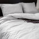 100% Cotton Duvet Cover Set Bogota | White | Double - 200cm (W) x 220cm (L) - The Bedding & Blankets Store
