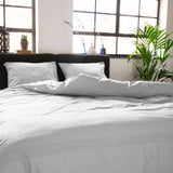 100% Cotton Duvet Cover Set Bogota | White | Double - 200cm (W) x 220cm (L) - The Bedding & Blankets Store