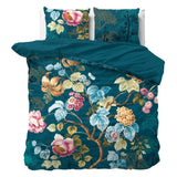 100% Cotton Duvet Cover Set Chanda | Blue | King Long - 240cm (W) x 220cm (L) - The Bedding & Blankets Store