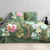 100% Cotton Duvet Cover Set Chanda | Olive Green | King Long - 240cm (W) x 220cm (L) - The Bedding & Blankets Store