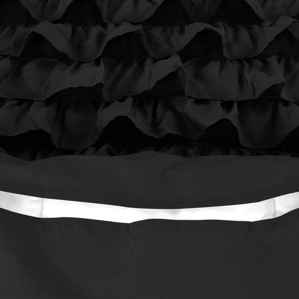 100% Cotton Duvet Cover Set Cyprus | Black | Single - 140cm (W) x 220cm (L) - The Bedding & Blankets Store