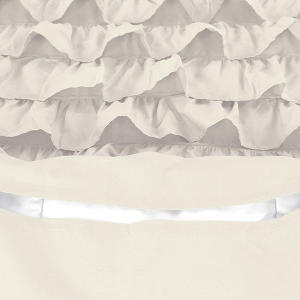 100% Cotton Duvet Cover Set Cyprus | Cream | Single - 140cm (W) x 220cm (L) - The Bedding & Blankets Store