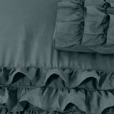 100% Cotton Duvet Cover Set Cyprus | Green | Single - 140cm (W) x 220cm (L) - The Bedding & Blankets Store