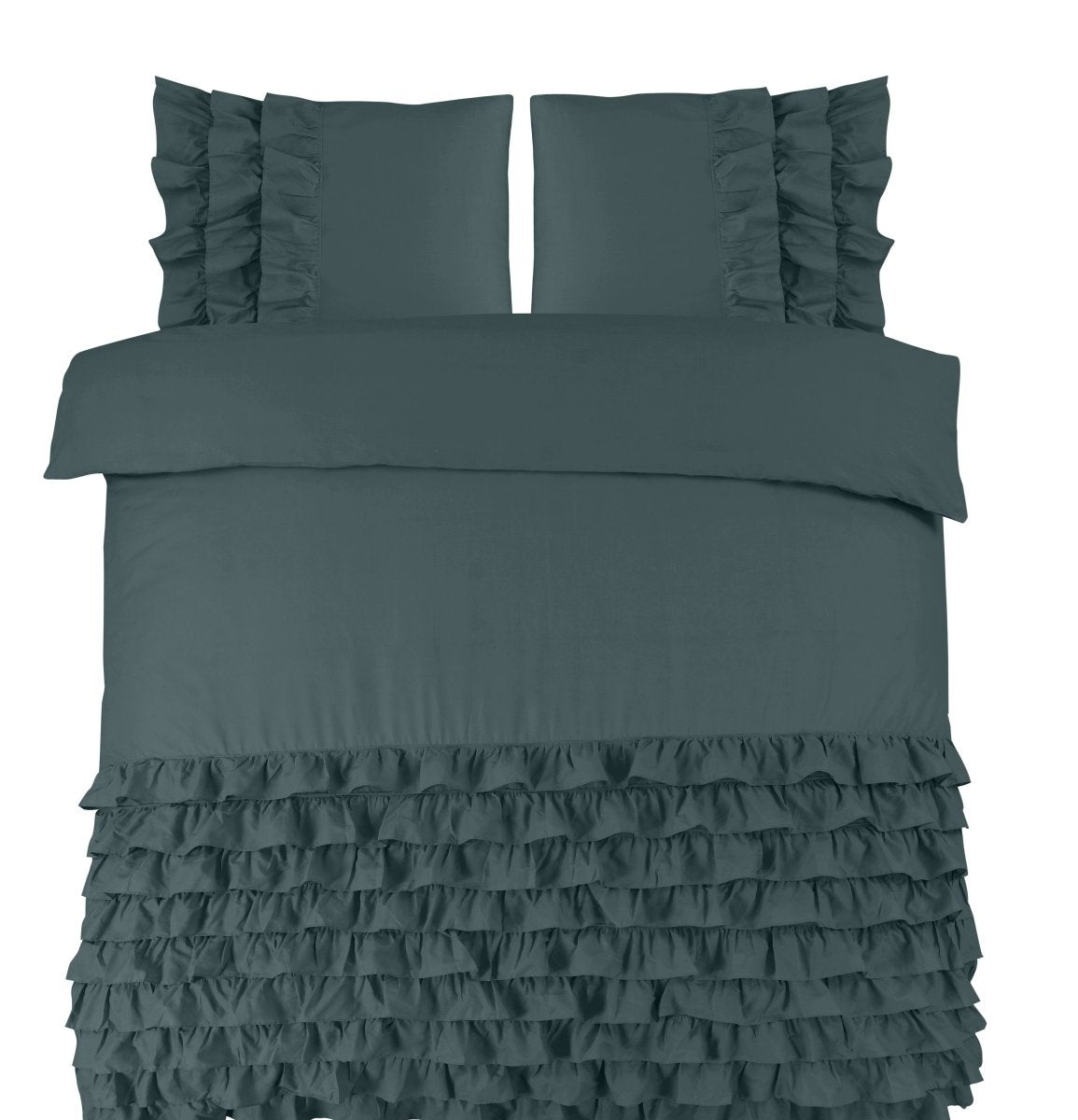 100% Cotton Duvet Cover Set Cyprus | Green | Single - 140cm (W) x 220cm (L) - The Bedding & Blankets Store