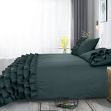 100% Cotton Duvet Cover Set Cyprus | Green | Single - 140cm (W) x 220cm (L) - The Bedding & Blankets Store