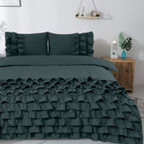 100% Cotton Duvet Cover Set Cyprus | Green | Single - 140cm (W) x 220cm (L) - The Bedding & Blankets Store