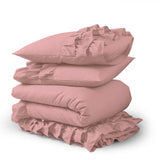 100% Cotton Duvet Cover Set Cyprus | Pink | Single - 140cm (W) x 220cm (L) - The Bedding & Blankets Store