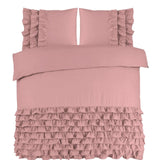 100% Cotton Duvet Cover Set Cyprus | Pink | Single - 140cm (W) x 220cm (L) - The Bedding & Blankets Store