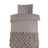 100% Cotton Duvet Cover Set Cyprus | Taupe | Single - 140cm (W) x 220cm (L) - The Bedding & Blankets Store
