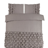 100% Cotton Duvet Cover Set Cyprus | Taupe | Single - 140cm (W) x 220cm (L) - The Bedding & Blankets Store