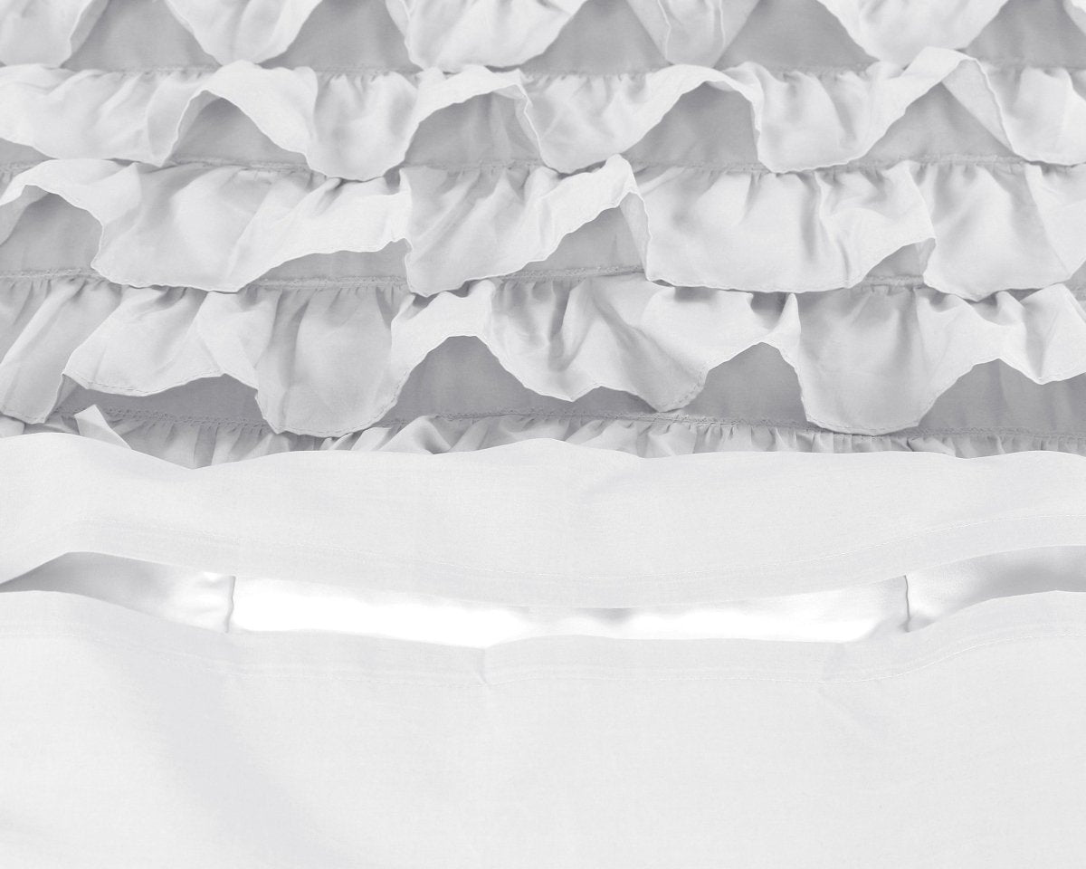 100% Cotton Duvet Cover Set Cyprus | White | Single - 140cm (W) x 220cm (L) - The Bedding & Blankets Store